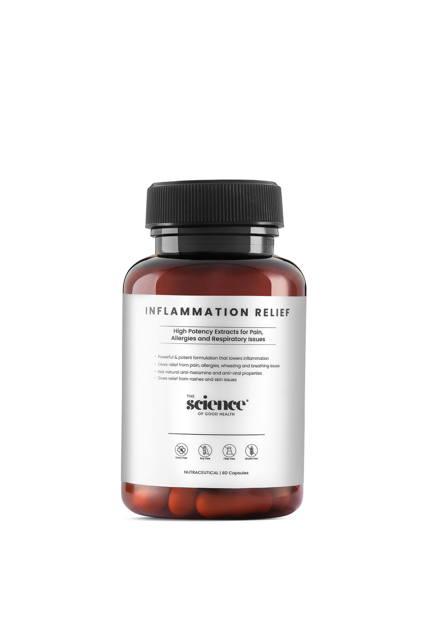 Inflammation Relief Supplement – Natural Pain, Allergy & Respiratory Support Optimal Metabolism – 60 Capsules