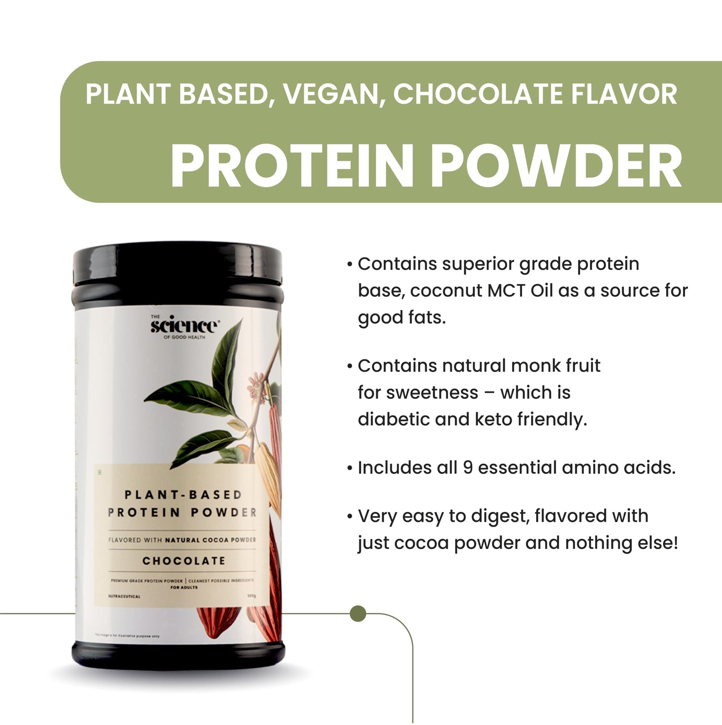 Vegan Chocolate Protein Powder – Plant-Based Muscle Recovery Protein Shake