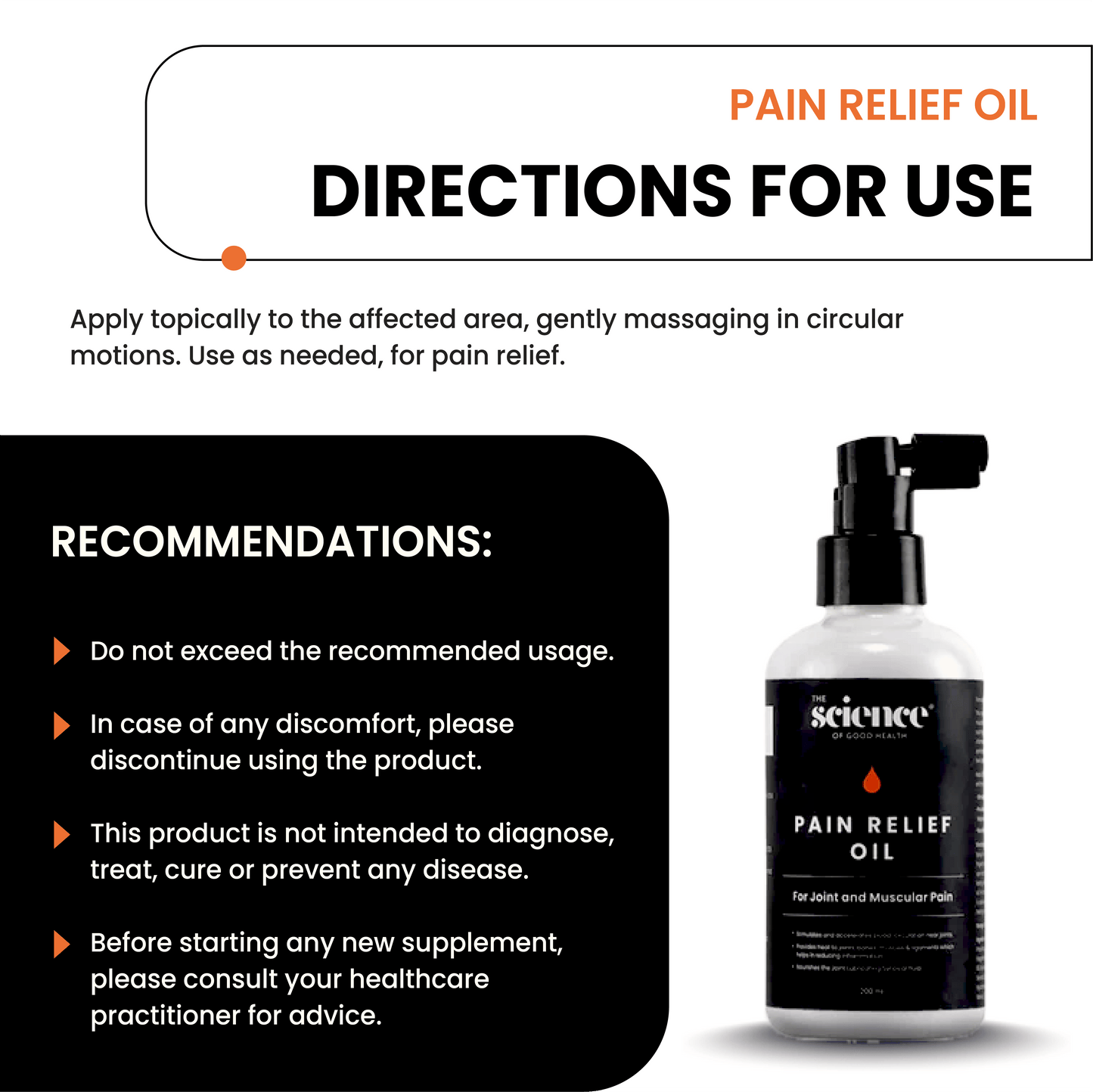 Pain Relief Oil - Natural Soothing Oil for Relief From any Joint Pain, 200 ML