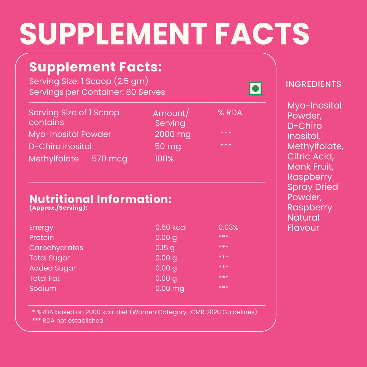 Ultimate PCOS Powder - Hormonal Balance and Fertility Support, 200 Grams