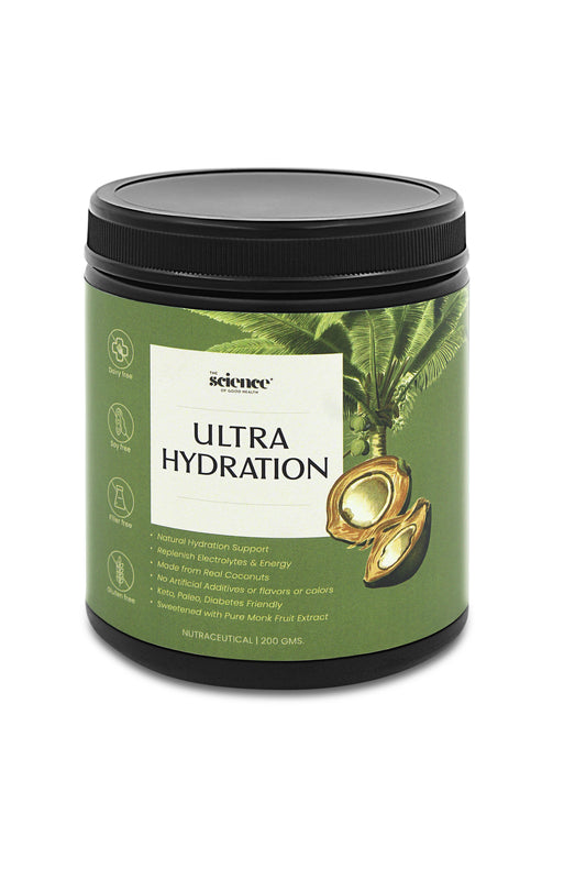 Ultra Hydration Supplement 200g | 10g Serving Size | Coconut Water Powder, Magnesium Glycinate, Himalayan, Himalayan Pink Salt & Monk Fruit | Replenish Electrolytes & Stay Hydrated