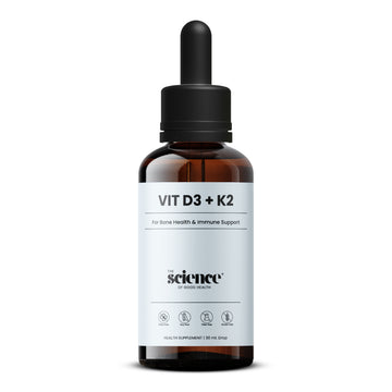 Vitamin D3 + K2 Drops – Bone Health & Immune Support Liquid Supplement - 30ml