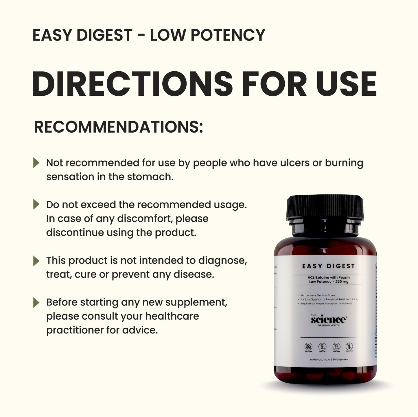 Easy Digest 250 mg – Support for Comfortable Protein Digestion,