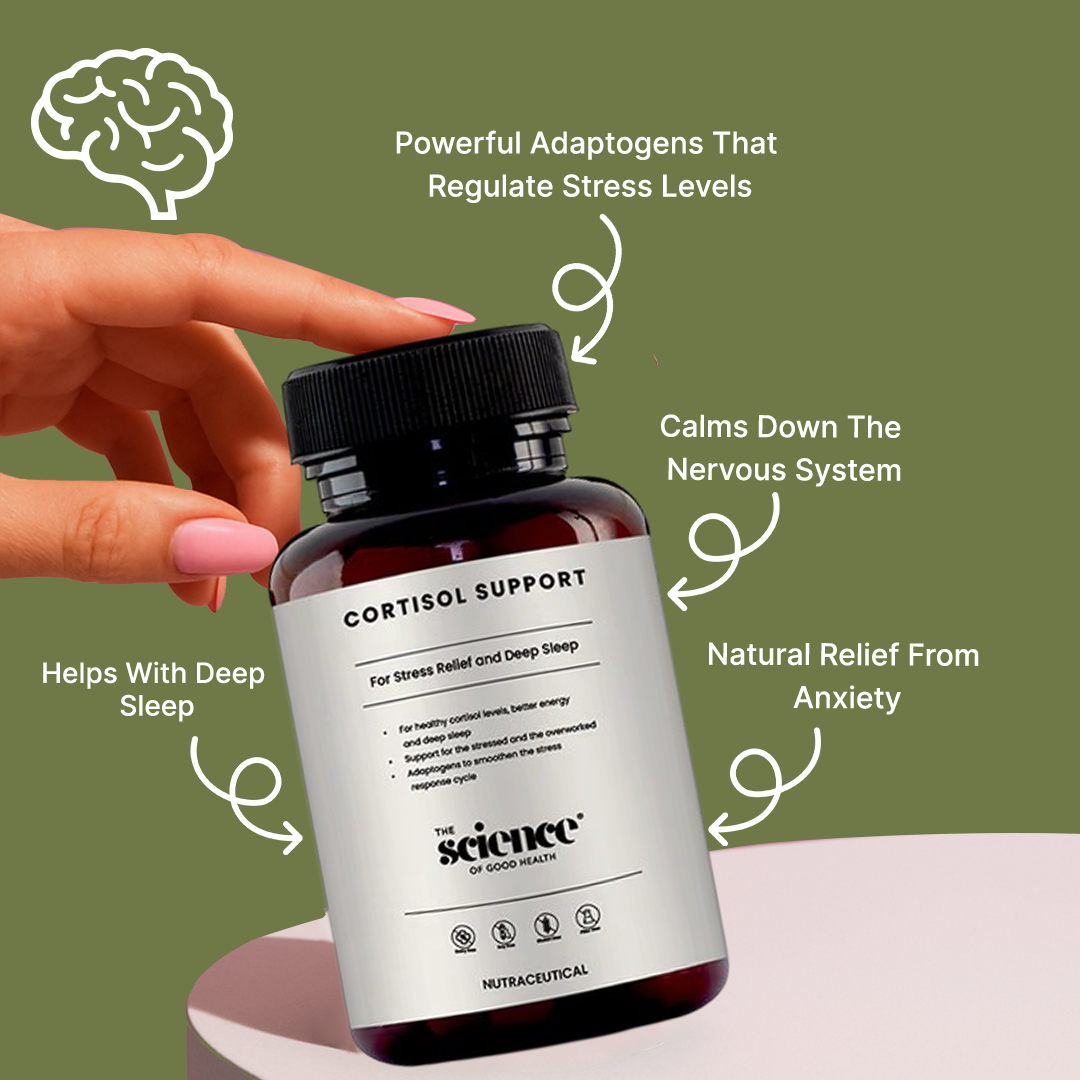 Cortisol Support Supplement – Anxiety Relief, Natural Stress & Deep Sleep Formula