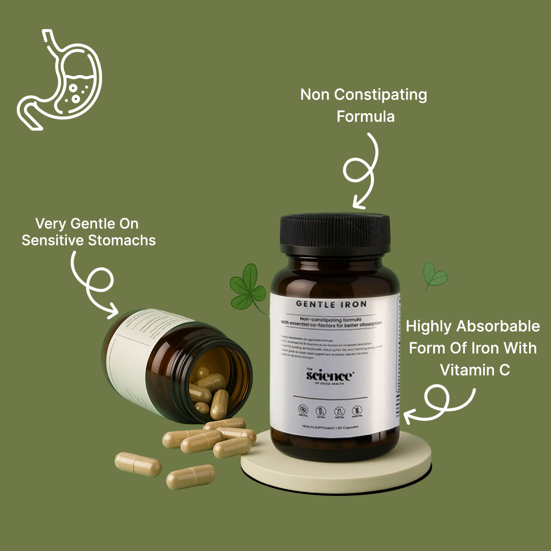 Gentle Iron Supplement – Non-Constipating Iron for Energy & Hemoglobin Support