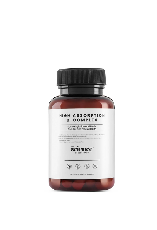 High Absorption B-Complex – Energy & Nervous System Support Optimal Metabolism – 60 Capsules