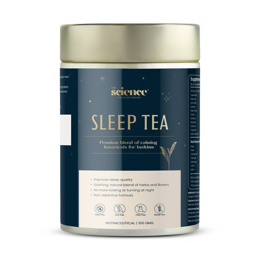 The Science of Good Health Sleep Tea — a natural calming blend to support deep, restful sleep