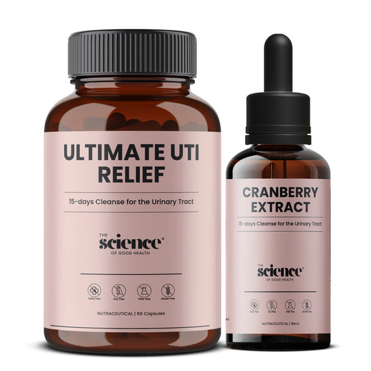 The Science of Good Health UTI Relief Kit — cranberry, D-mannose, and Uva Ursi support for urinary tract health