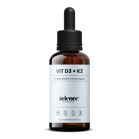 The Science of Good Health Vitamin D3 + K2 Drops — supporting mood and vitamin D levels during low-light months