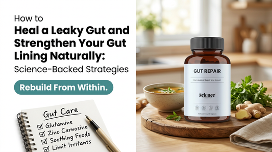 How to Heal a Leaky Gut and Strengthen Your Gut Lining Naturally — The Science of Good Health blog hero graphic