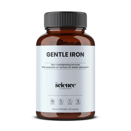 The Science of Good Health Gentle Iron Supplement — supporting hemoglobin and ferritin levels linked to natural hair fall reduction