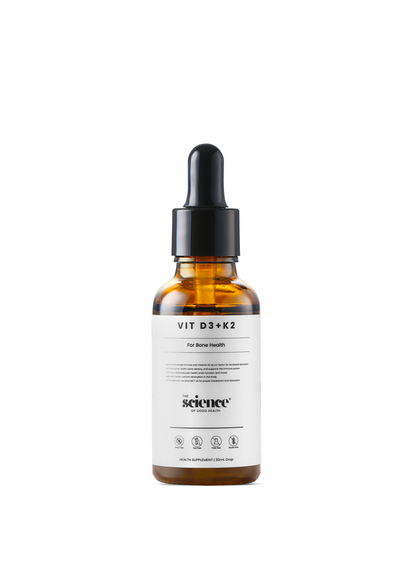 Vitamin D3 + K2 Drops – Bone Health & Immune Support Liquid Supplement - 30ml