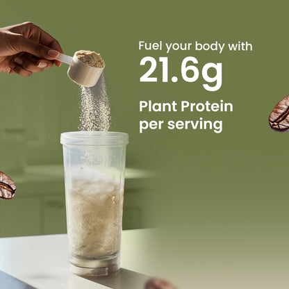 Coffee Flavored Vegan Protein Powder 500g | 21.6g Protein per Serving | Plant-Based Nutrition