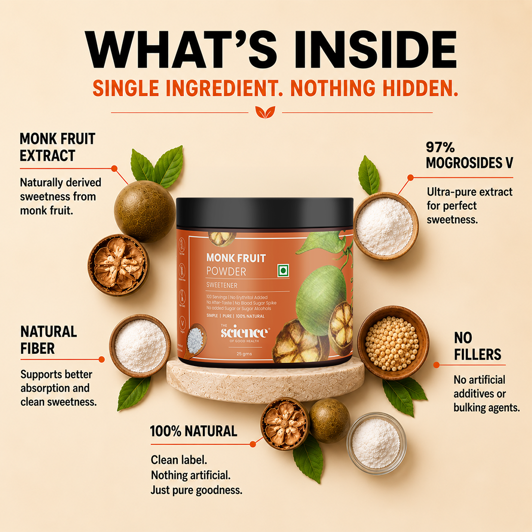 Monk Fruit Sweetener – 100% Pure and Natural Zero-Calorie Sugar Alternative