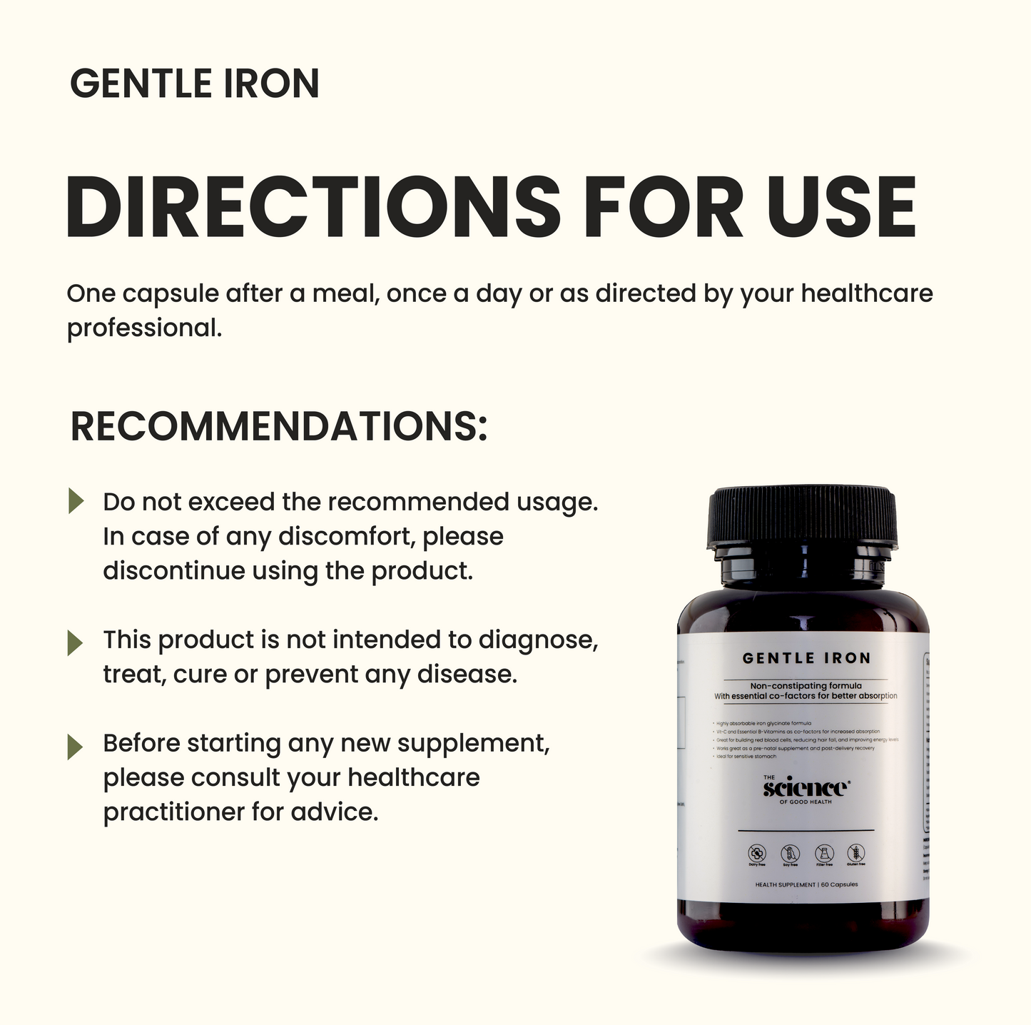 Gentle Iron Supplement – Non-Constipating Iron for Energy & Hemoglobin Support