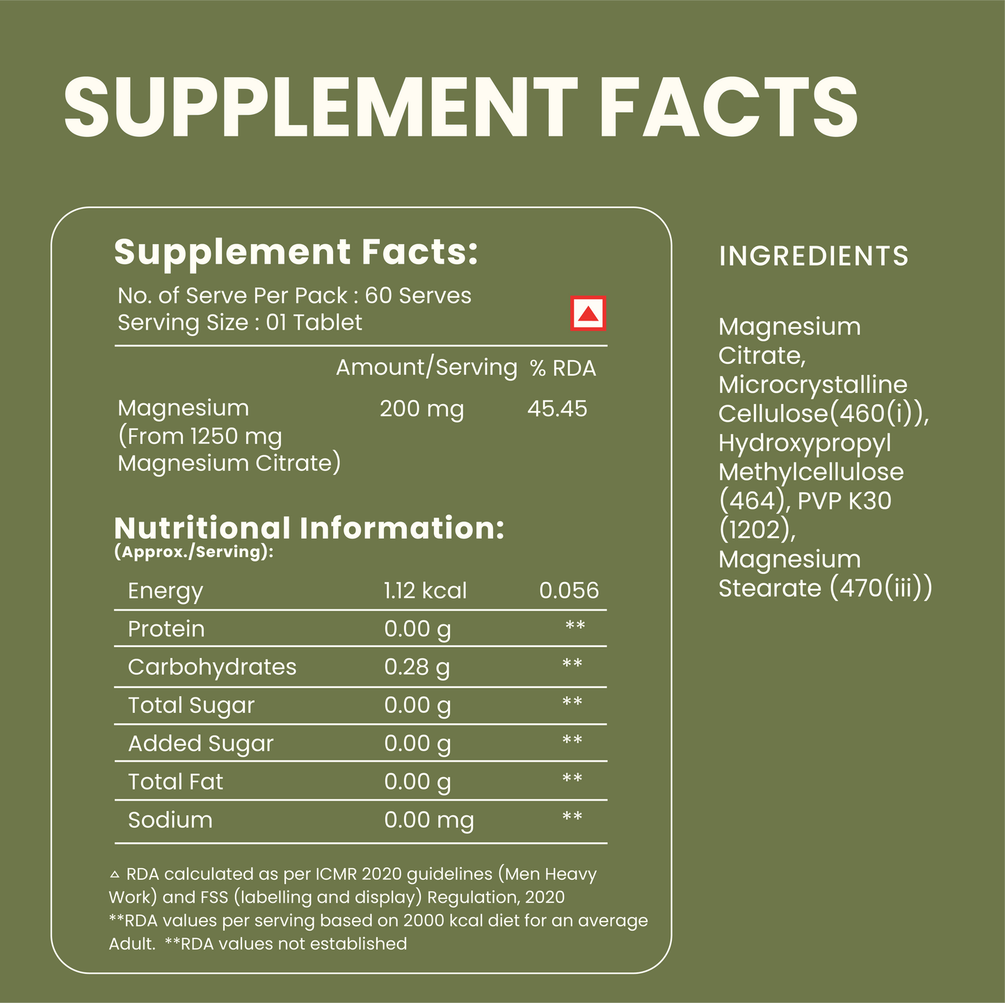 Magnesium Citrate Supplement – Constipation Relief, Muscle Relaxation & Sleep Support