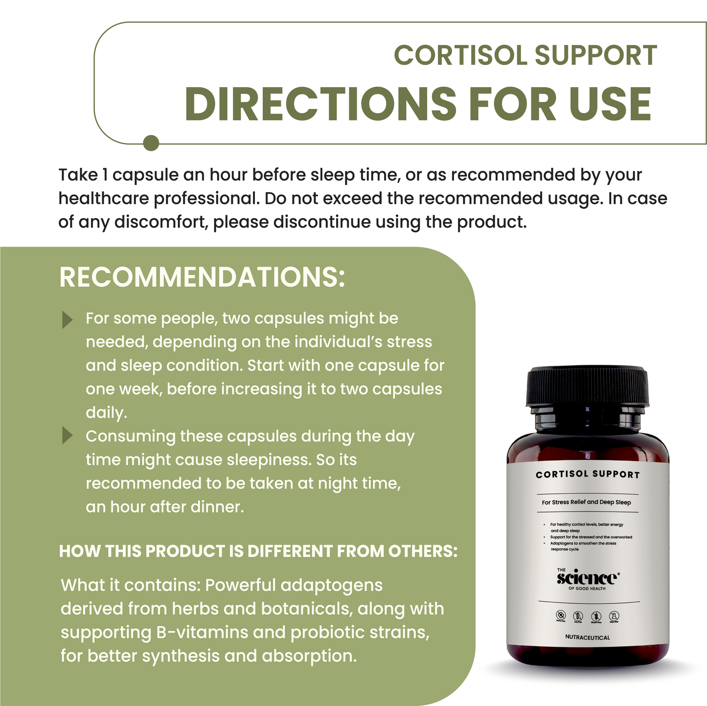 Cortisol Support Supplement – Anxiety Relief, Natural Stress & Deep Sleep Formula