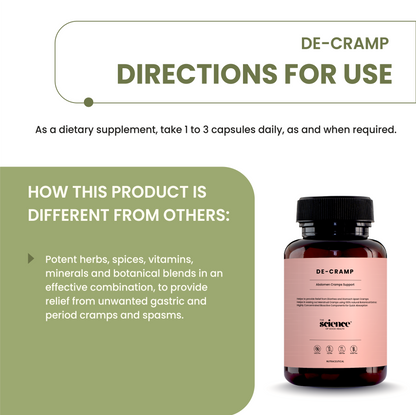 De-Cramp Supplement – IBS & Periods Cramp Relief Formula