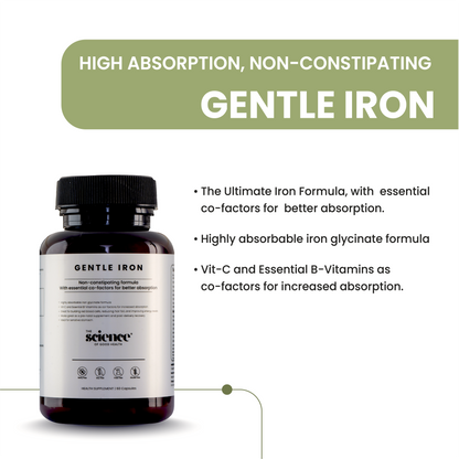 Gentle Iron Supplement – Non-Constipating Iron for Energy & Hemoglobin Support