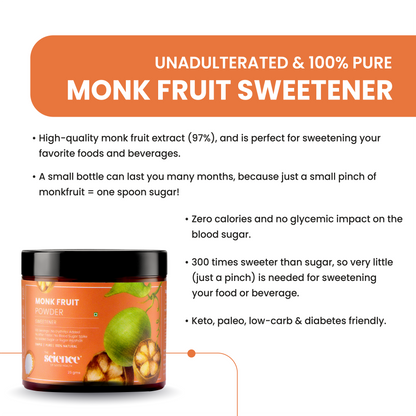 Monk Fruit Sweetener – Pure and Natural Zero-Calorie Sugar Alternative