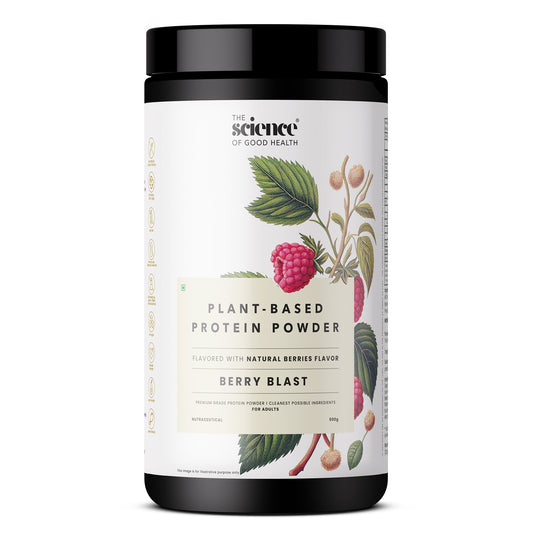Vegan Berry Blast Protein Powder – Plant-Based, Clean Protein Shake 500gm