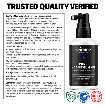 Pure Magnesium Oil – Topical Muscle Relaxation & Recovery Support