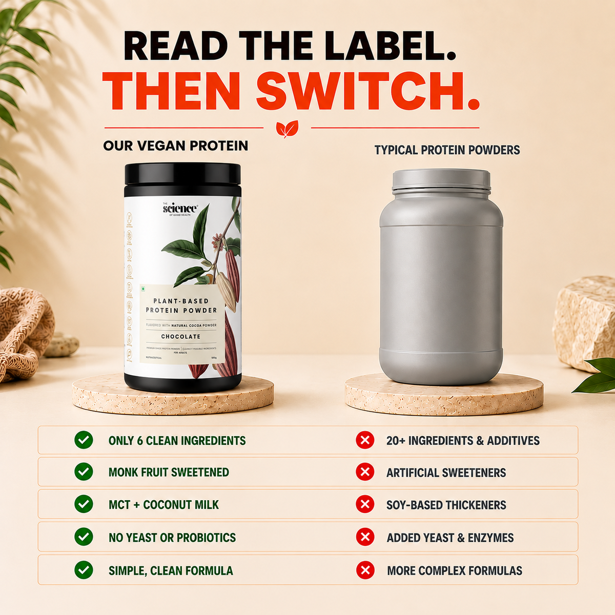 Vegan Chocolate Protein Powder – Plant-Based Muscle Recovery Protein Shake