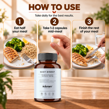Easy Digest 650 mg – Support for Comfortable Protein Digestion, 60 capsules