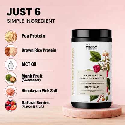Vegan Berry Blast Protein Powder – Plant-Based, Clean Protein Shake 500gm