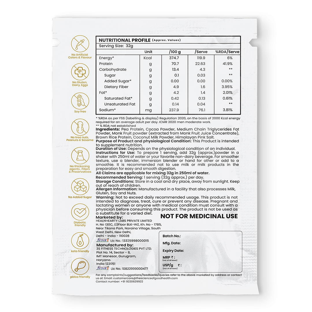 Vegan Plant-Based Protein - Trial Pack (3 Sachets)