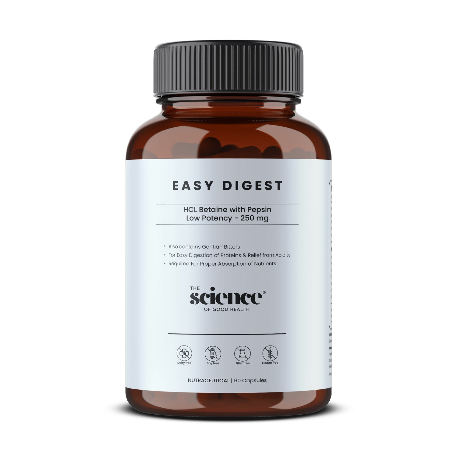 Easy Digest 250mg enzyme protein digestion support supplement 60 capsules — The Science of Good Health