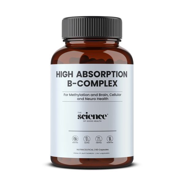High Absorption B-Complex – Energy & Nervous System Support Optimal Metabolism – 60 Capsules