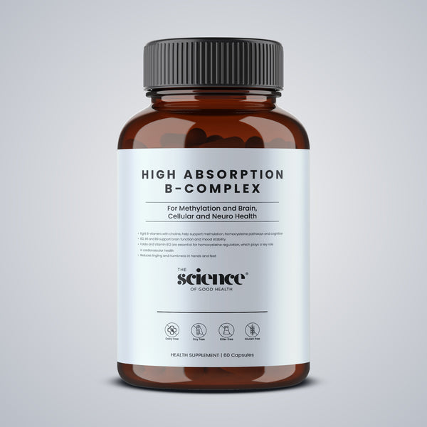 High Absorption B-Complex – Energy & Nervous System Support Optimal Metabolism – 60 Capsules