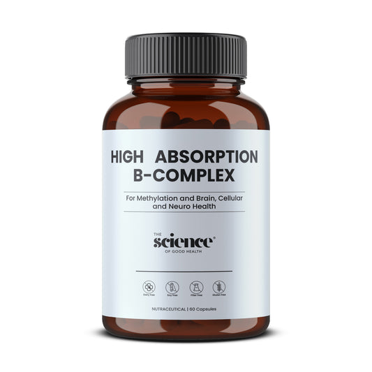 High Absorption B-Complex – Energy & Nervous System Support Optimal Metabolism – 60 Capsules