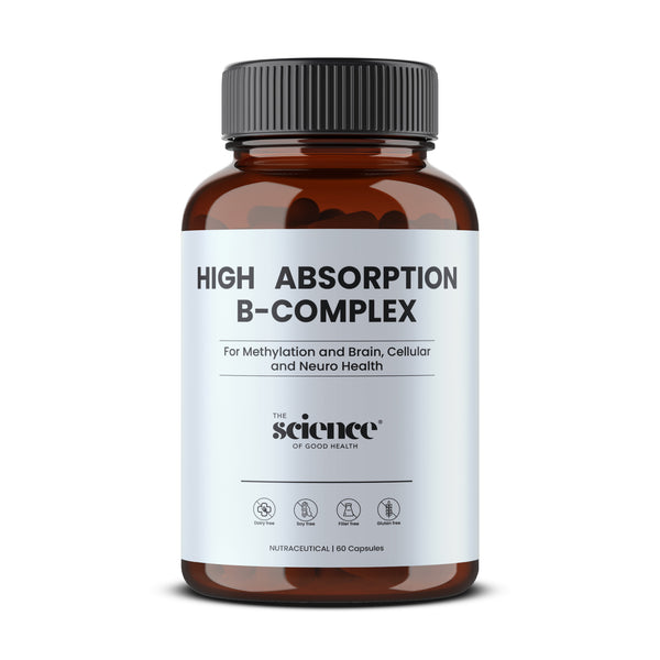 High Absorption B-Complex – Energy & Nervous System Support Optimal Metabolism – 60 Capsules