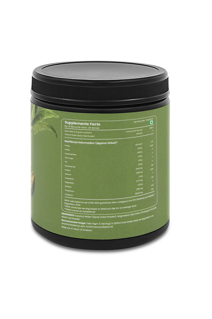 Ultra Hydration Supplement 200g | 10g Serving Size | Coconut Water Powder, Magnesium Glycinate, Himalayan, Himalayan Pink Salt & Monk Fruit | Replenish Electrolytes & Stay Hydrated