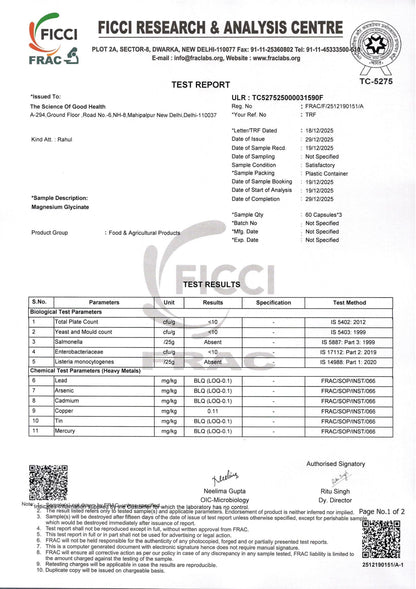 Magnesium Glycinate – High Absorption Magnesium for Stress & Sleep Support
