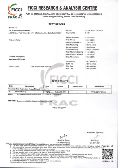 Magnesium Glycinate – High Absorption Magnesium for Stress & Sleep Support