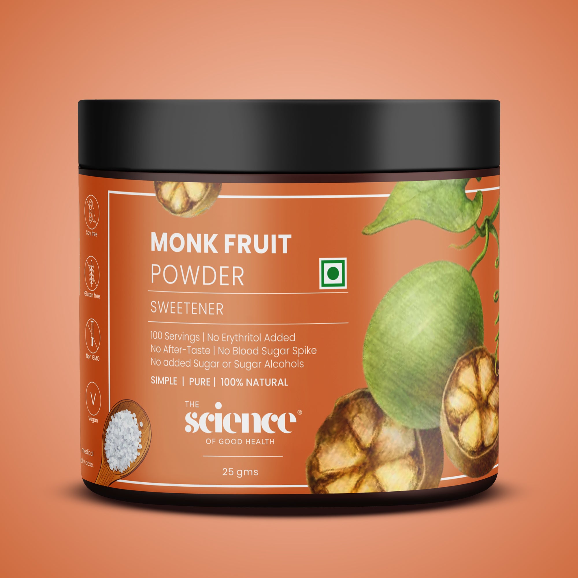 Monk Fruit Sweetener – 100% Pure and Natural Zero-Calorie Sugar Alternative