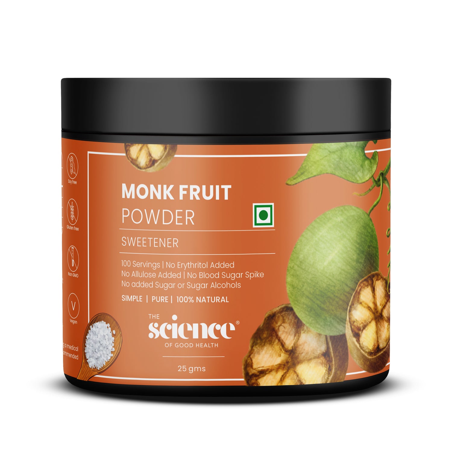 Monk fruit sweetener 100% pure zero-calorie sugar alternative natural — The Science of Good Health