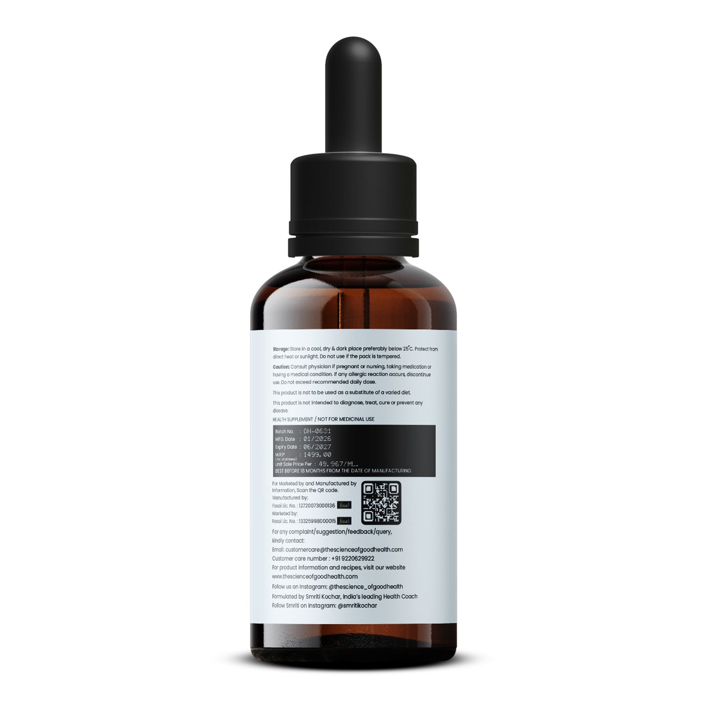 Vitamin D3 + K2 Drops – Bone Health & Immune Support Liquid Supplement - 30ml