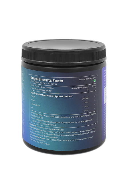 Creatine Monohydrate Supplement - 3g Serving Size | Pure & Potent | Unflavored | The Science of Good Health
