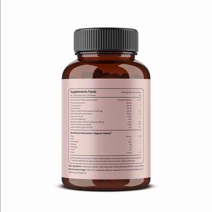 De-Cramp Supplement – IBS & Periods Cramp Relief Formula Optimal Metabolism – 60 Capsules