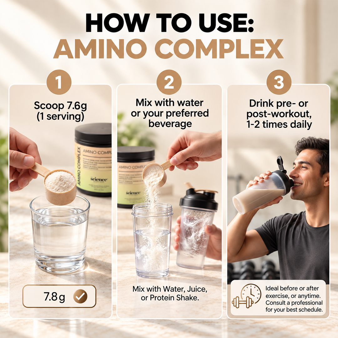 Amino Complex Supplement 228g | 7.8g Serving Size | Amino Acids & Electrolyte Blend