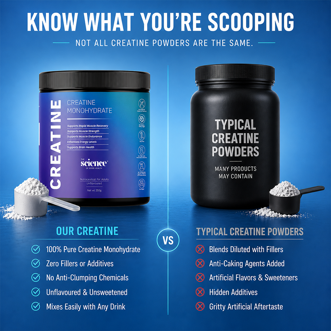 Creatine Monohydrate Supplement - 3g Serving Size | Pure & Potent | Unflavored | The Science of Good Health