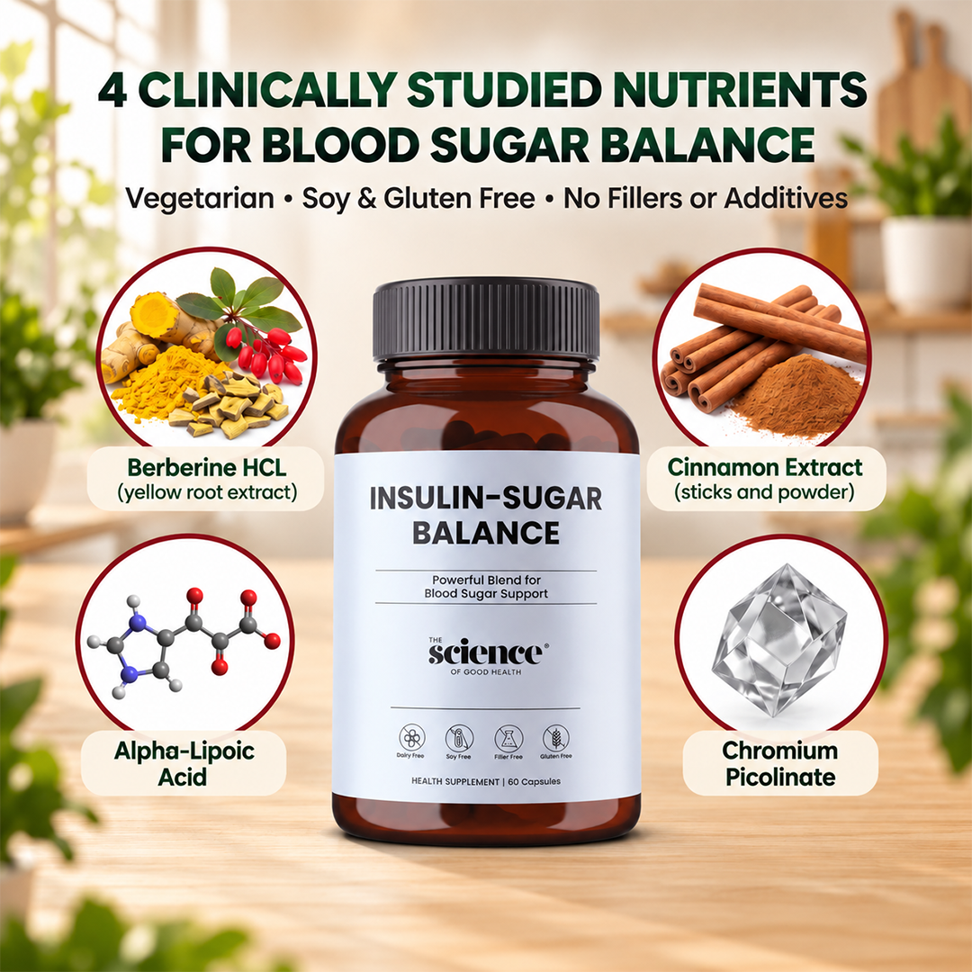 Insulin & Sugar Balance – Natural Blood Sugar Support Supplement Optimal Metabolism – 60 Capsules
