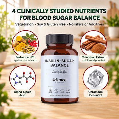 Insulin & Sugar Balance – Natural Blood Sugar Support Supplement Optimal Metabolism – 60 Capsules