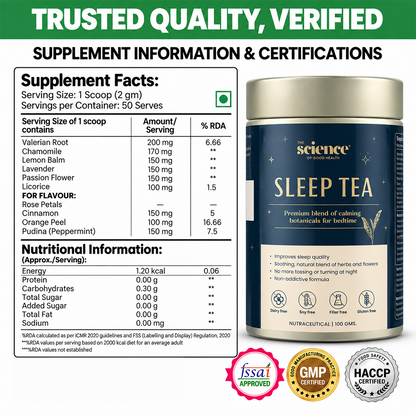 Sleep Tea - Natural Relaxation and Calming Blend, 100 Grams