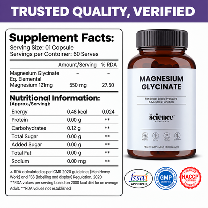 Magnesium Glycinate – High Absorption Magnesium for Stress & Sleep Support