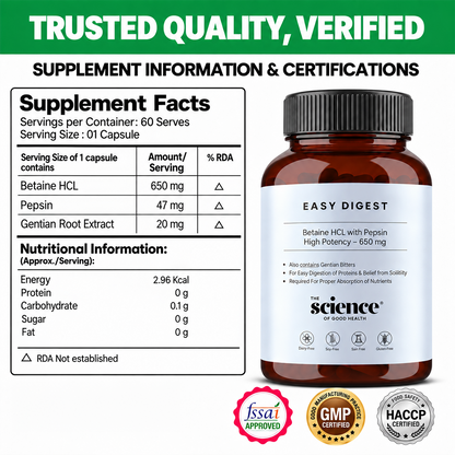 Easy Digest 650 mg – Support for Comfortable Protein Digestion, 60 capsules